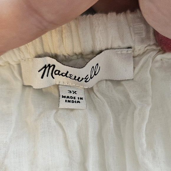 Madewell Ruffle-Strap Tiered Midi Dress in Textural Stripe - Picture 2 of 10